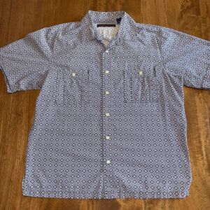 Reyn Spooner Men’s Blue Short Sleeve Button up Shirt Size Medium Cotton